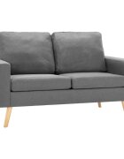 vidaXL 2místná pohovka světle šedá textil