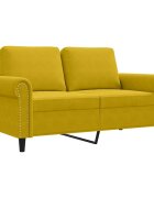 vidaXL 2místná pohovka žlutá 120 cm samet