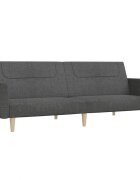 vidaXL 2místná rozkládací pohovka tmavě šedá textil