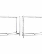 vidaXL 2patrové regály na pneumatiky 2 ks stříbrné 110x40x110 cm ocel