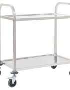 vidaXL 2patrový kuchyňský vozík 95 x 45 x 835 cm nerezová ocel
