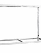 vidaXL 2patrový regál na pneumatiky stříbrný 110 x 40 x 110 cm ocel