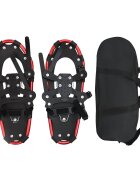vidaXL 3 v 1 Sněžnice Červená a černá 535 x 21 cm Hliník a HDPE