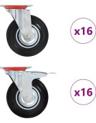 vidaXL 32 ks otočná kolečka 125 mm