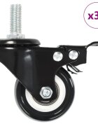 vidaXL 32 ks otočná kolečka s brzdou 50 mm