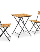 vidaXL 3dílný skládací bistro set masivní akáciové dřevo