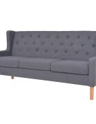 vidaXL 3místná pohovka textil šedá
