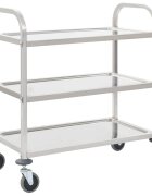 vidaXL 3patrový kuchyňský vozík 95 x 45 x 835 cm nerezová ocel
