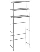 vidaXL 3patrový úložný regál nad pračku stříbrný 69 x 28 x 169 cm