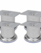 vidaXL 4 kulaté chromové nohy na pohovku 60 mm