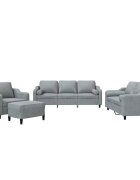 vidaXL 4dílná sedací souprava s polštáři světle šedá textil