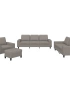 vidaXL 4dílná sedací souprava taupe textil