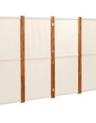 vidaXL 4dílný paraván krémově bílý 280 x 180 cm