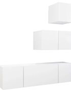 vidaXL 4dílný set TV skříněk bílý kompozitní dřevo