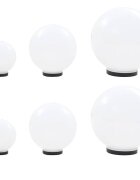 vidaXL 6dílná sada kulovitých LED lamp koule 20/30/40 cm PMMA