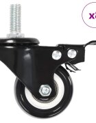 vidaXL 8 ks otočná kolečka s brzdou 50 mm