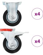 vidaXL 8 ks pojezdová kolečka 100 mm
