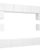 vidaXL 8dílný set TV skříněk bílý kompozitní dřevo