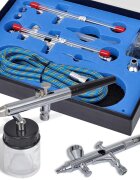 vidaXL Airbrush sada se 2 stříkacími pistolemi