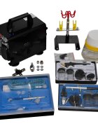 vidaXL Airbrush souprava kompresoru se 3 pistolemi