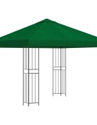 vidaXL Altán 3 x 3 m Zelená Polyester a ocel 190 gsm