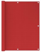 vidaXL Balkónová zástěna červená 120 x 400 cm HDPE