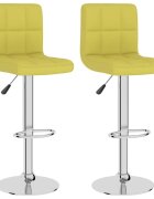 vidaXL Barové židle 2 ks zelené textil