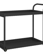 vidaXL Barový vozík černý 100 x 45 x 83 cm polyratan