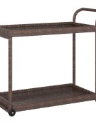 vidaXL Barový vozík hnědý 100 x 45 x 83 cm polyratan