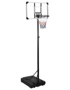vidaXL Basketbalový koš s průhlednou deskou 235–301 cm polykarbonát