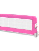 vidaXL Bezpečnostní zábrana k postýlce 102 x 42 cm růžová