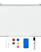 vidaXL Bílá magnetická tabule stíratelná za sucha 60 x 40 cm ocel