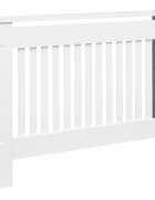 vidaXL Bílý kryt z kompozitní dřevo na radiátor 112 cm