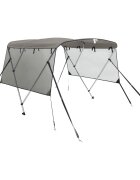 vidaXL Bimini stříška se 3 oblouky a bočnicemi 183x(154–167)x137 cm