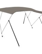 vidaXL Bimini stříška se 3 oblouky šedá 183x196x137 cm