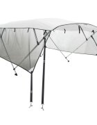 vidaXL Bimini stříška se 4 oblouky a bočnicemi 243x(170–182)x137 cm