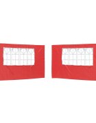 vidaXL Boční stěna párty stanu 2 ks 400 x 195 cm Červená PE a ocel