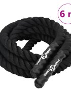vidaXL Bojové lano černé 6 m 45 kg polyester