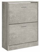 vidaXL Botník betonově šedý 63x24x81 cm kompozitní dřevo