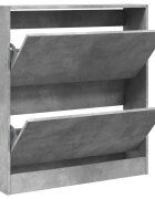 vidaXL Botník betonově šedý 80 x 21 x 875 cm kompozitní dřevo