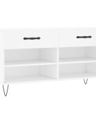 vidaXL Botník bílý 102 x 35 x 55 cm kompozitní dřevo