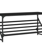 vidaXL Botník černý 90 x 30 x 45 cm kompozitní dřevo