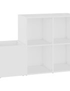 vidaXL Botník do předsíně bílý 105 x 355 x 70 cm kompozitní dřevo