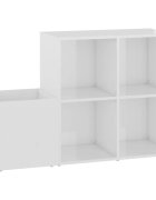 vidaXL Botník do předsíně bílý lesklý 105x355x70 cm kompozitní dřevo
