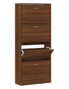 vidaXL Botník hnědý dub 63x24x147 cm kompozitní dřevo