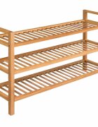 vidaXL Botník se 3 policemi 100 x 27 x 60 cm masivní dubové dřevo