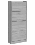 vidaXL Botník šedý sonoma 63x24x147 cm kompozitní dřevo