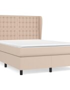 vidaXL Box spring postel s matrací cappuccino 140x200 cm umělá kůže