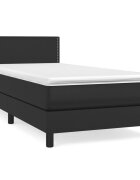 vidaXL Box spring postel s matrací černá 100x200 cm umělá kůže