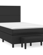 vidaXL Box spring postel s matrací černá 120 x 200 cm umělá kůže